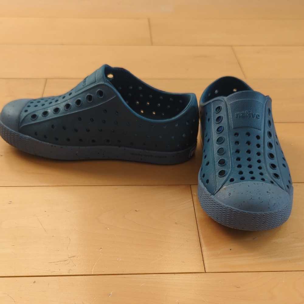Native Blue Perforated Slip-On Shoes